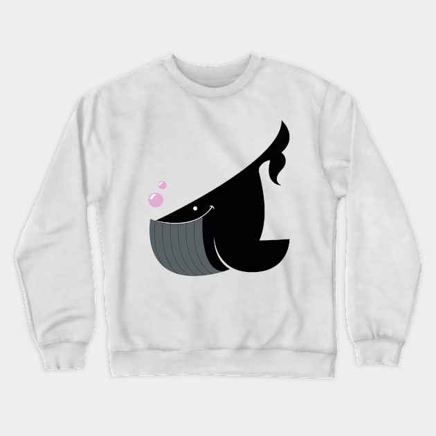 Whale Crewneck Sweatshirt by ilaamen